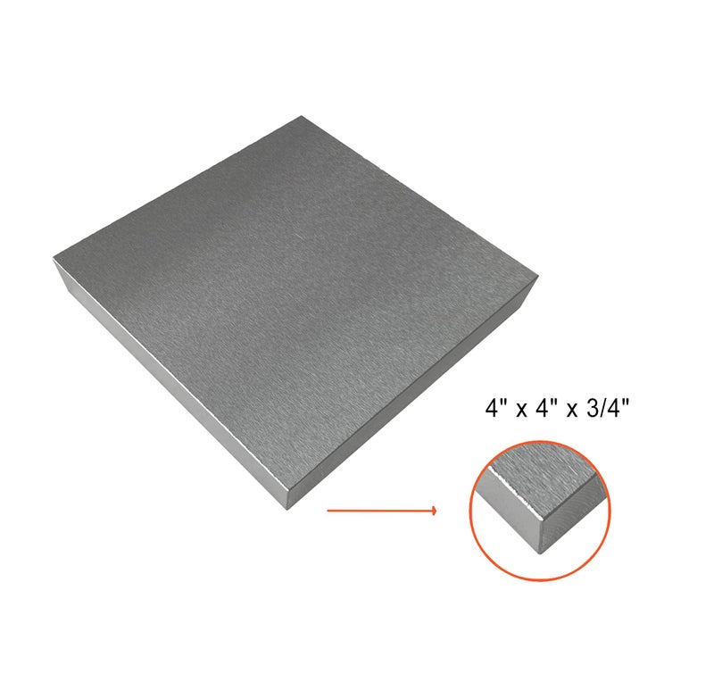 HimaPro Steel Bench Block 4"x4" Flat Anvil Jewelers Tool Metal Bench Block for Jewelry & Stamping (4''x4''x3/4'') - Image 2